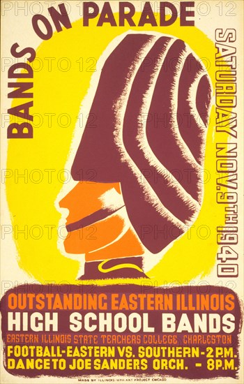 Bands on parade outstanding eastern Illinois high school bands ca. 1940