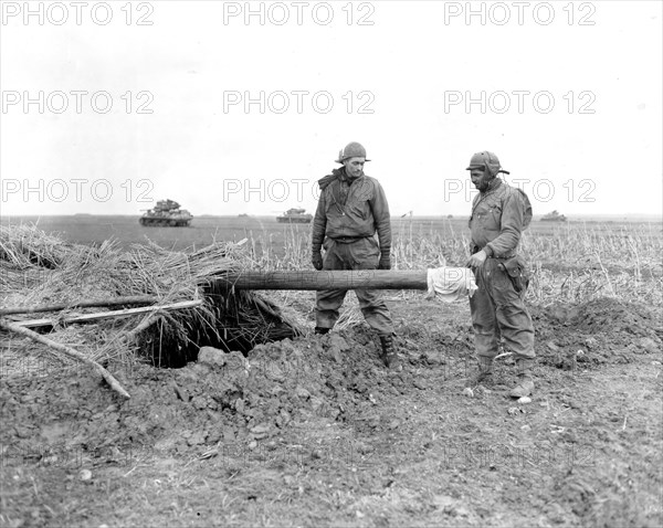 Dummy gun left by the Nazis near Lovenich