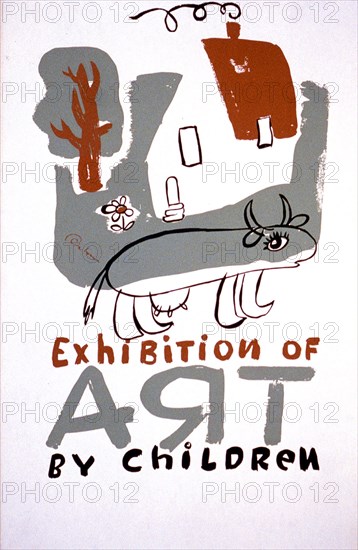 Exhibition of art by children ca. 1940