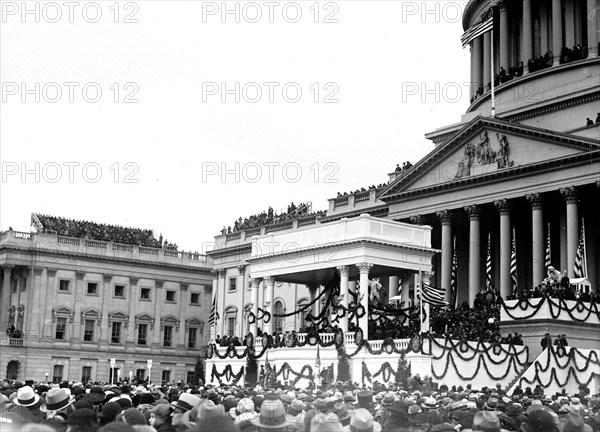 Franklin Roosevelt First Inaguration: Podium at U.S. Capitol