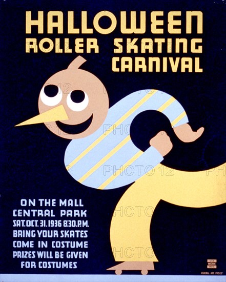 Halloween roller skating carnival On the mall