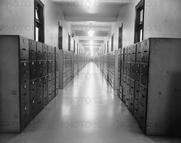 Hallway of filing cabinets