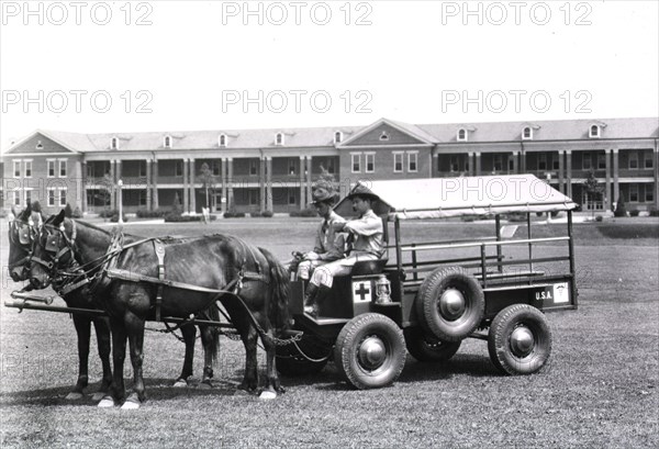 Horse drawn ambulance