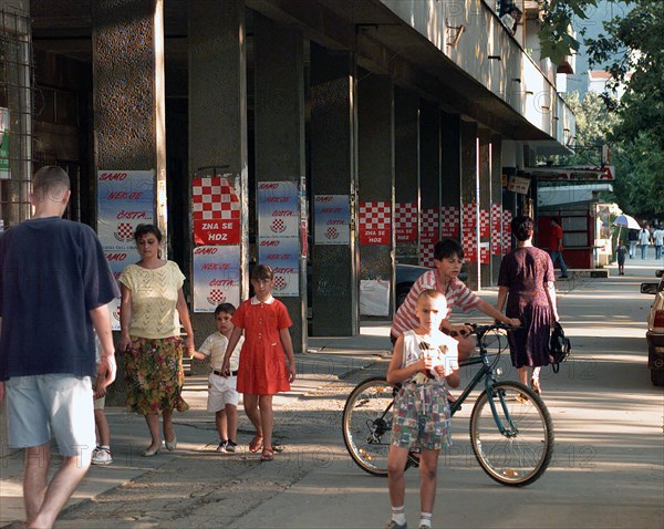 Display of numerous campaign posters