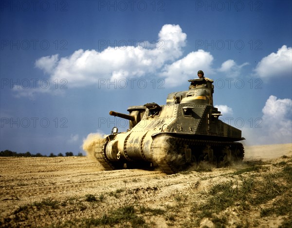 M-3 tanks in action
