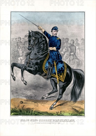 Major General George B. McClellan at the Battle of Antietam