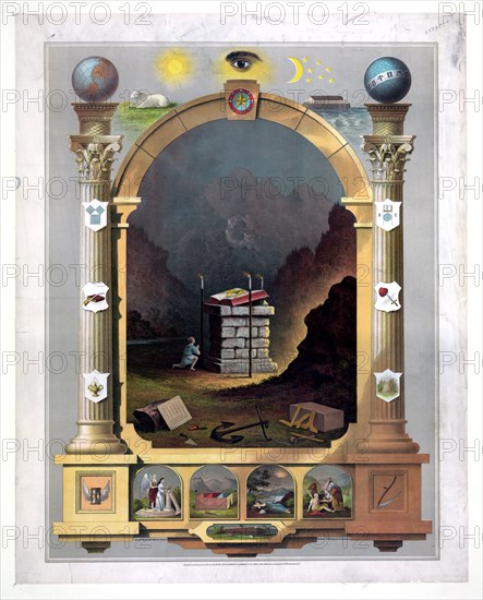 Masonic chart ca 1872