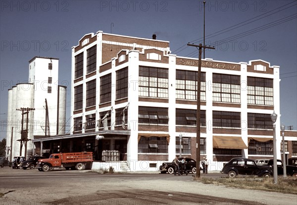 Milk and butter fat receiving depot and creamery