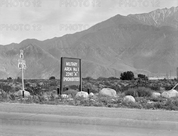 Highway leading to the War Relocation Authority