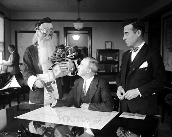 Santa Claus receives aeroplane pilot's license