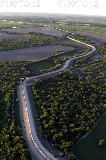 South Texas McAllen Fenceline Aerial