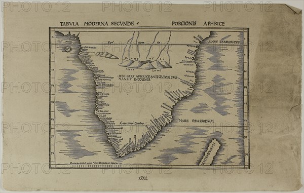 Tabula Moderna Secunde Porcionis Aphrice 1513; reprinted