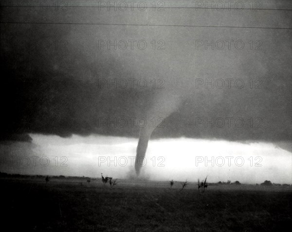 Ten Mile View of Tornado on Ground Scottsbluff