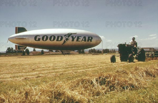 Threshing at the Pierson Park Airfield