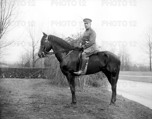 United States Army General Leonard Wood (on horseback)