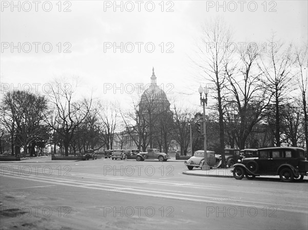 View of street corner near U.S. Capitol