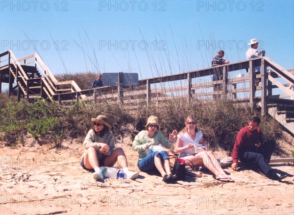 Visitors soak in some rays