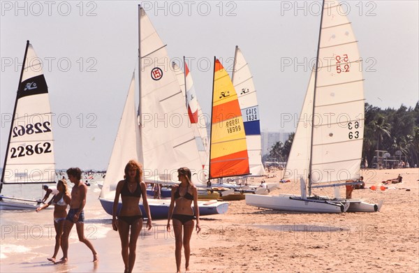 Women walking on a South Florida beach