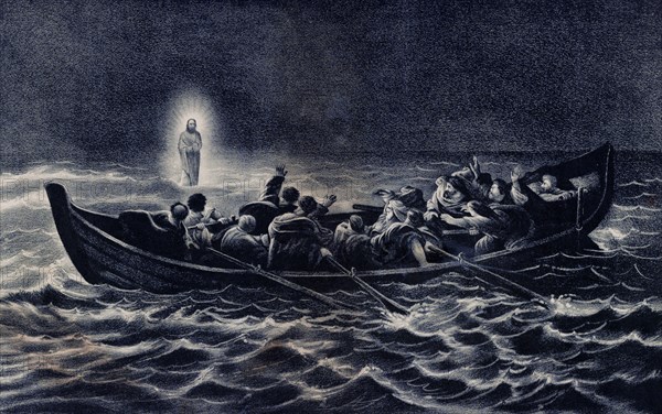 Christ walking on the sea ca. 1856-1907