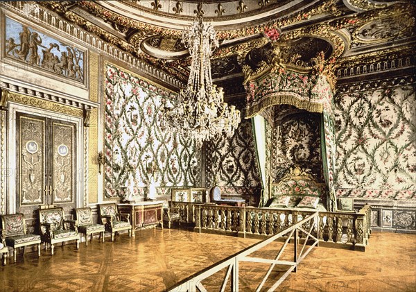 Bedroom of Marie Antoinette, Fontainebleau Palace, France ca. 1890-1900