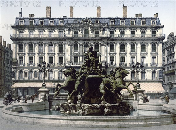 Bartholdi Fountain, Lyons, France ca. 1890-1900