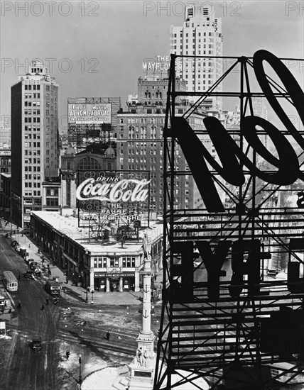 1930s New York City - Columbus Circle, Manhattan ca. 1938