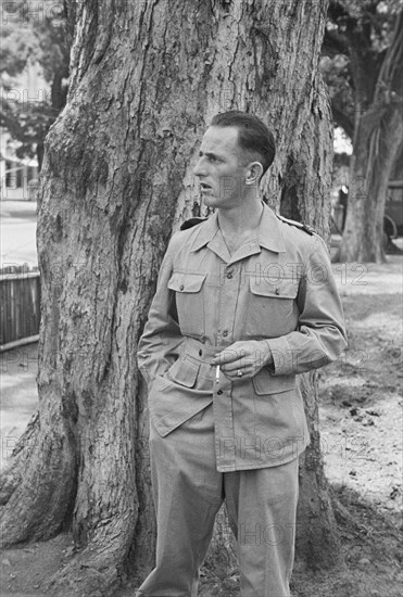 Portrait of a soldier from the Public Relations department; Date May 1947; Location Indonesia, Dutch East Indies