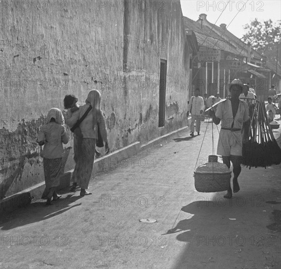 Indonesia street scene; Date 24 August 1948; Location Indonesia, Dutch East Indies