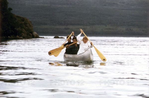 8/21/1972 Canoeing, Naknek Lake, Katmai National Monument, Alaska