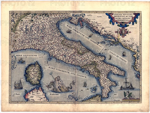 Abraham Ortelius - First World Atlas ca. 1570 - Italia