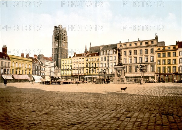 The Place Jean Bart, Dunkirk, France ca. 1890-1900