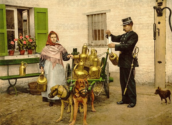 A Brussels milkmaid ca. 1890-1900