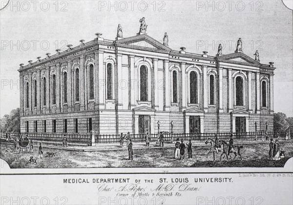 Medical Department of the St. Louis University ca. 1800s