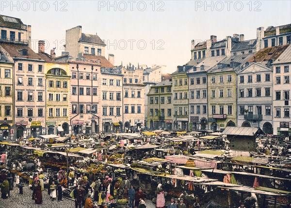 Old part of town, Warsaw, Russia (i.e. Warsaw, Poland) ca. 1890-1900