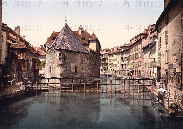 Old palace and canal, Annecy, France ca. 1890-1900
