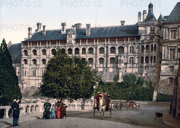 The Castle, wing of Francis I, the facade, Blois, France ca. 1890-1900