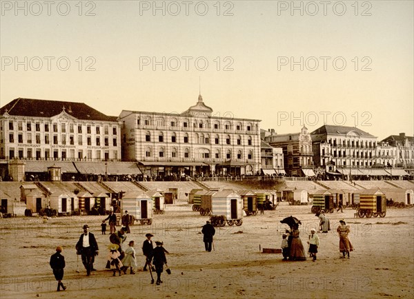The beach and hotels, Blankenberghe, Belgium ca. 1890-1900