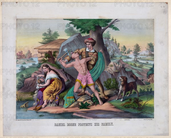 Daniel Boone protects his family ca. 1874