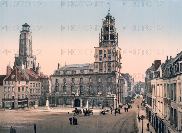 La Place d'Armes, Calais, France ca. 1890-1900