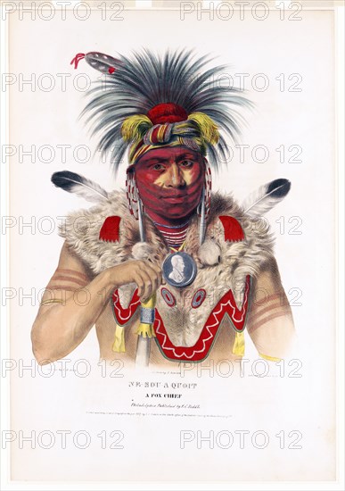 Ne-Sou-A Quoit, a Fox chief ca. 1837