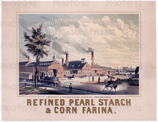 West Philadelphia Manufacturing Cos. Starch & Farina works ca. 1858