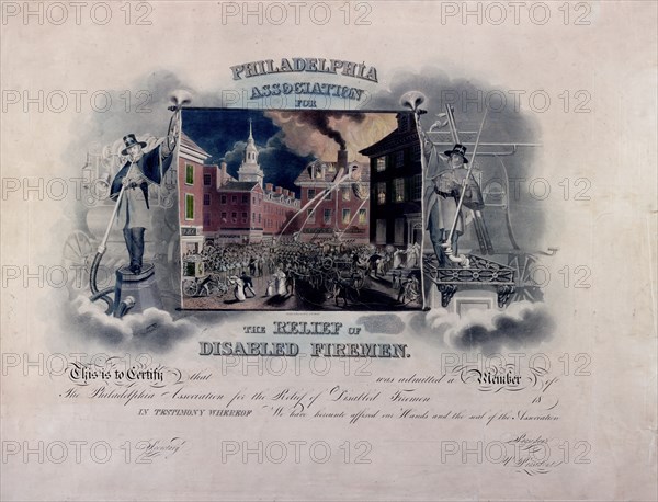 Philadelphia Association for the Relief of Disabled Firemen ca. 1830-1840