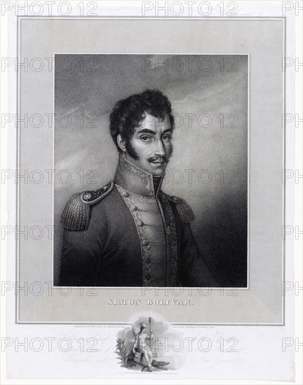 Simon Bolivar / engraved by M.N. Bate ca. 1819