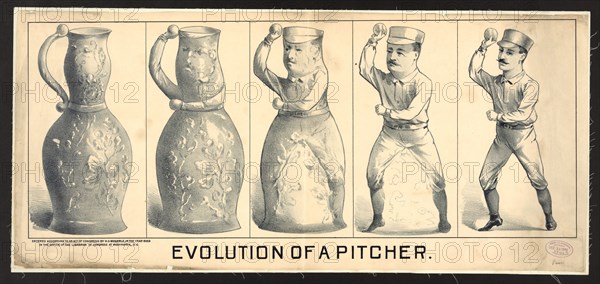 Evolution of a pitcher ca. 1889