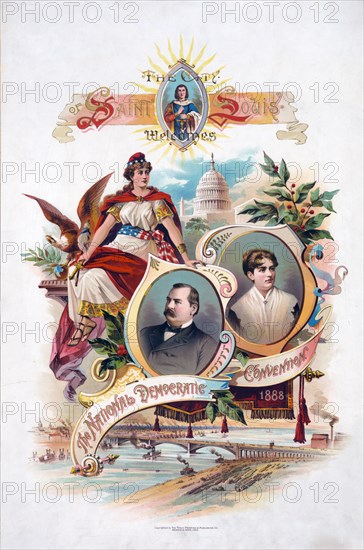 The city of Saint Louis welcomes the National Democratic Convention, 1888