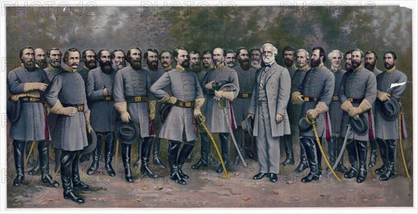 Lee and his generals ca. 1907