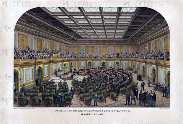 The House of Representatives, U.S. Capitol ca. 1866