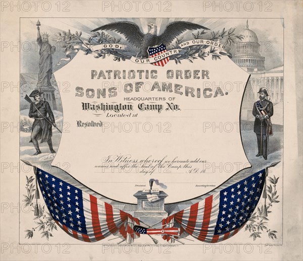 Patriotic order sons of America ca. 1889