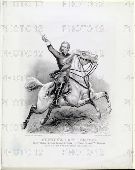 Custer's last charge: Brevet Major-General George A. Custer, Lieutenant-Colonel 7th U.S. Cavalry ca. 1876
