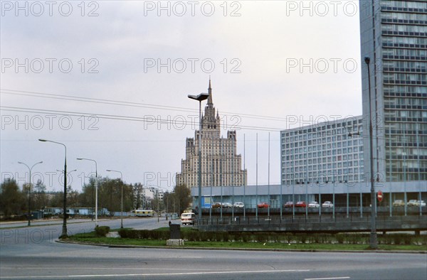 Buildings and architecture in a major city in Russia, late 1970s ca. 1978